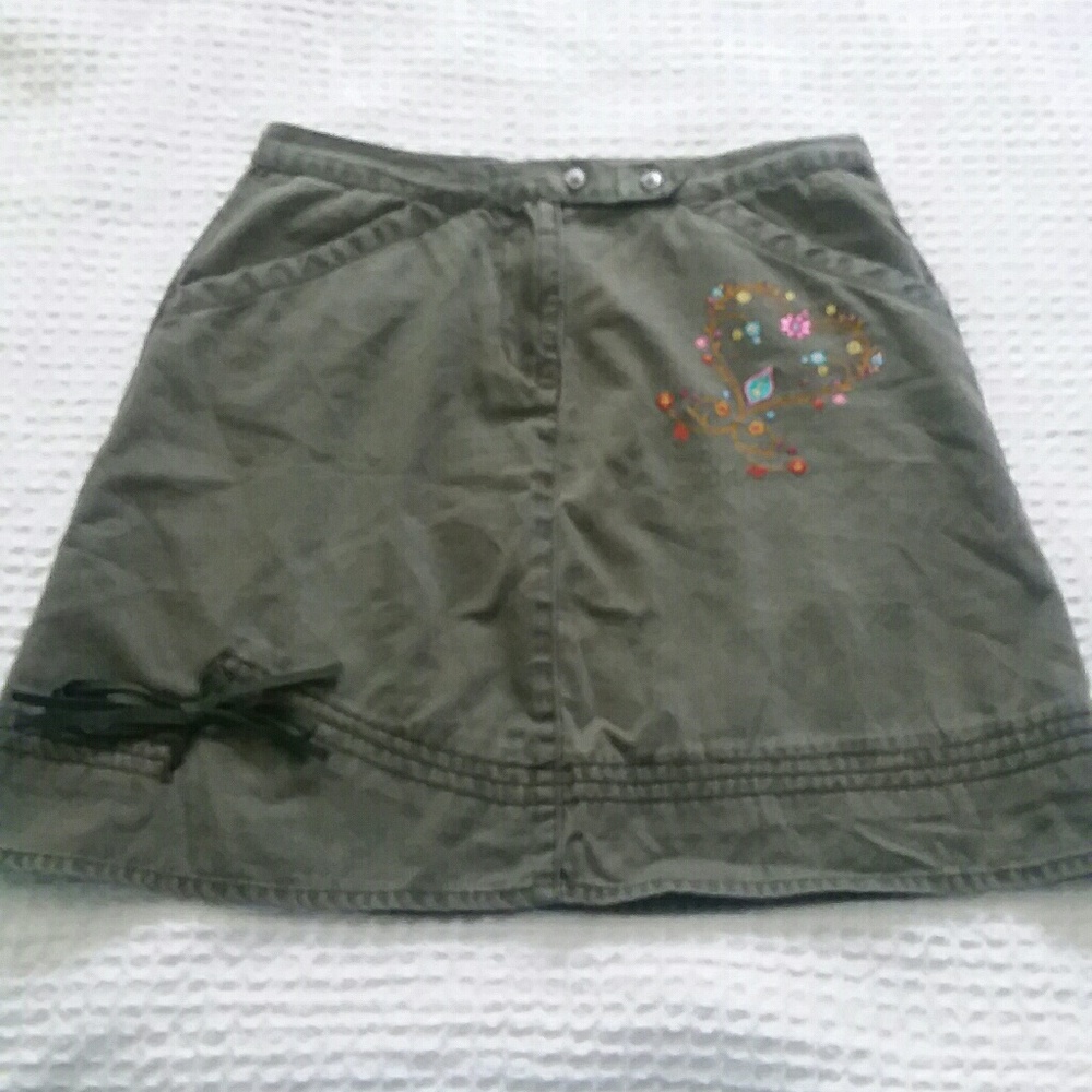 Gasoline Embroidered  Skirt